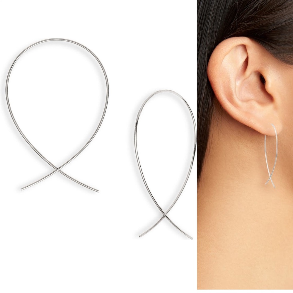 Lana Jewelry Upside Down Small Hoop Earrings